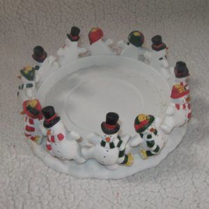 PartyLite Frolicking Frosty's 3-Wick Holder